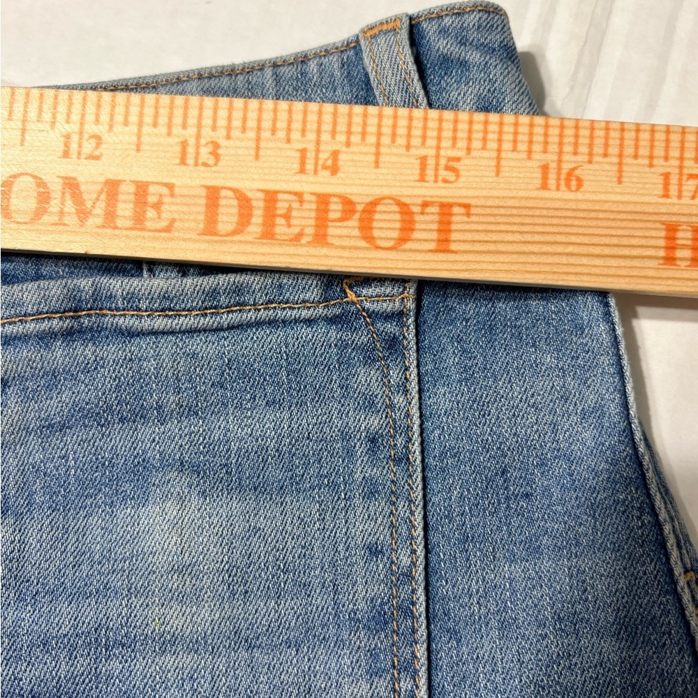 McGuire Denim Classic Blue A-Line Skirt with Metal Buttons. Patch Pockets. USA - Picture 8 of 11
